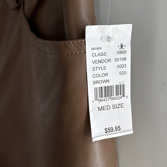 PacSun Brown Leather Flare Pants - Picture 8 of 14